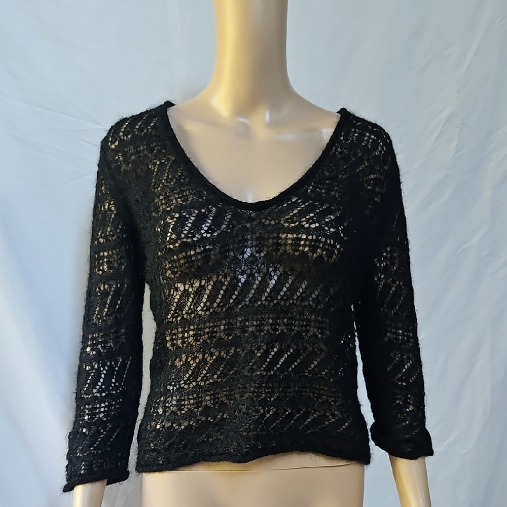 French Connection Black Lace Knitwear